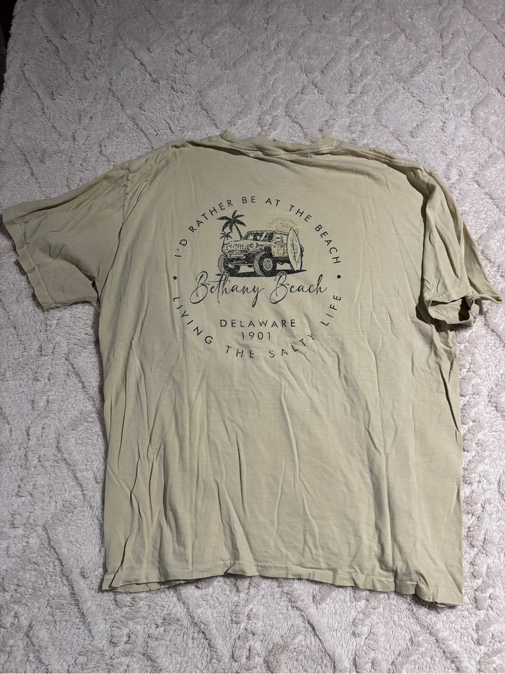 Bethany beach yellow X-Large graphic tee